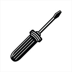 Screwdriver black vector