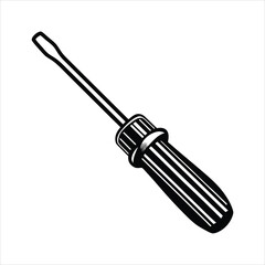 Fototapeta premium Screwdriver black vector