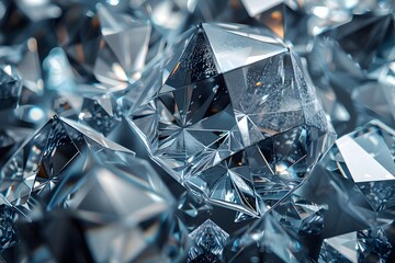 Sparkling Diamonds: A Close-Up of Radiant Crystals