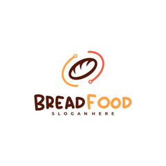 Bread tech logo vector template, Creative tech bread logo design concepts