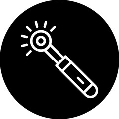 Laser Pen Vector Line White Circle Black