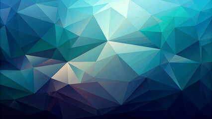 Obraz premium Abstract Polygonal Background in Blue Tones with Copy Space