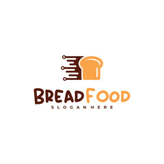 Bread tech logo vector template, Creative tech bread logo design concepts