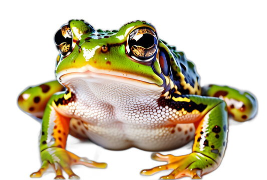 toad frog isolated white background high resolution high details vibrant