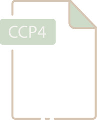 Obraz premium CCP4 File format minimal icon outline
