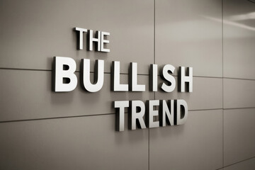 A bull market in the stock market, symbolizing growth and positive investment trends, with strong price dynamics