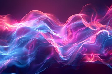 Ethereal Waves of Colorful Light in Motion