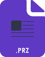 PRZ inside fill icon with minimal lines and rectangle