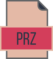 PRZ File icon fill and outline crisp corners