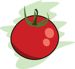 Red tomato ilustration design 