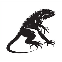 lizard silhouette white background
