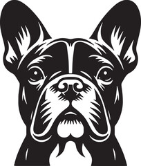 French Bulldog Face Stylized Vector