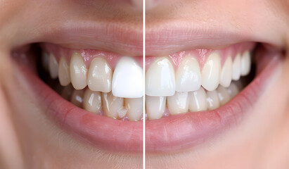 An image illustrating the transformative power of cosmetic dentistry, before and after design