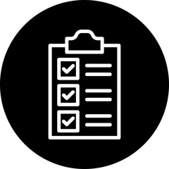 To Do List Vector Line White Circle Black