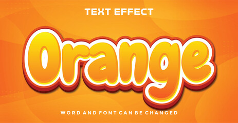 Orange editable text effect