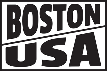 Boston USA Modern Vector