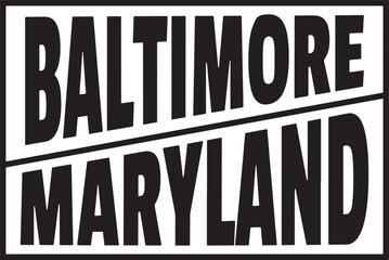 Baltimore Maryland Modern Vector