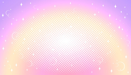 Halftone colored pink background with sakura flowers in manga and comic style.