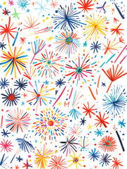 New Year and Christmas card, graphic advertising backgrounds in a doodle 2D illustrator style.