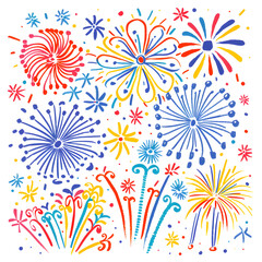 New Year and Christmas card, graphic advertising backgrounds in a doodle 2D illustrator style.