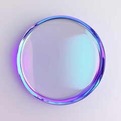 Fototapeta premium Vibrant Glossy Circle with Reflective Surface