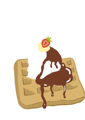 sweet dessert cakes, pastry, bread illustration - patisserie