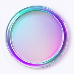 Fototapeta premium Iridescent Circle Design with Gradient Colors