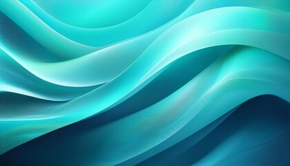 Fototapeta premium Turquoise abstract background with soft lines