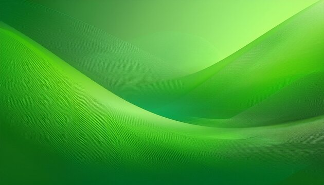 Green abstract background with soft lines