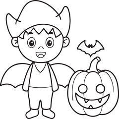 Halloween Coloring Page for kids 