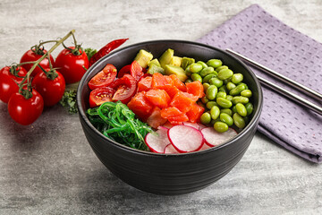 Hawaian cuisine - Poke with salmon