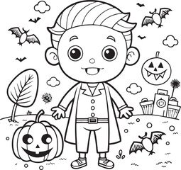 Halloween Coloring Page for kids 