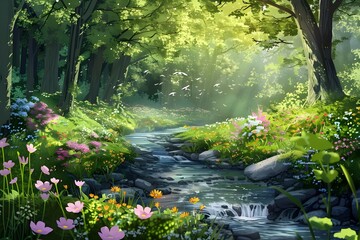 Serene Forest Stream