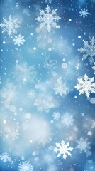 Digital blue and purple snowflake glitter pattern abstract poster background