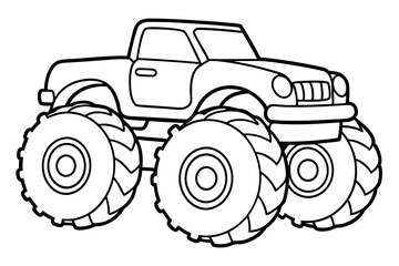 Monster truck vector illustration,  old Monster car vector graphic. © Trendy CraftSVG 
