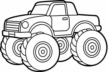 Monster truck vector illustration,  old Monster car vector graphic. © Trendy CraftSVG 