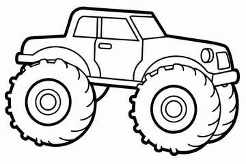 Monster truck vector illustration,  old Monster car vector graphic. © Trendy CraftSVG 
