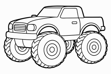 Monster truck vector illustration,  old Monster car vector graphic. © Trendy CraftSVG 