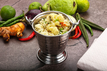 Indian vegetarian pilao basmati rice