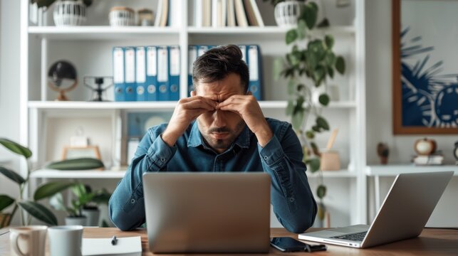 The stressed office worker
