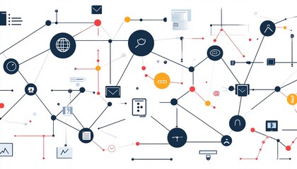 Big Data Network: Visualizing Complex Connections, network of interconnected nodes and lines