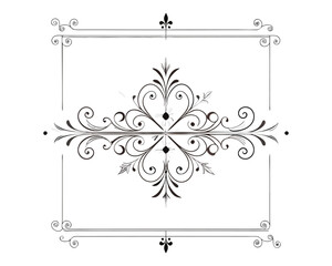Set of Fancy Decorative Ornamental Lines vector. ai generated