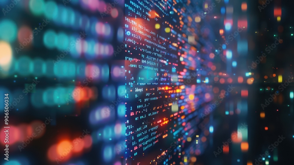 Poster the digital code matrix