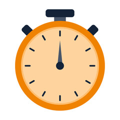 Stopwatch. Keep track of time, measure, timer, timepiece, timekeeper, chronometer, speed, sport competitions, alarm, clock, set a record, second, minute, hour, hand. Vector illustration