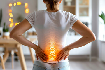 Sciatica_with_woman_feeling_her_back