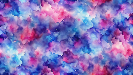 Fototapeta premium Ethereal watercolor blooms on abstract canvas