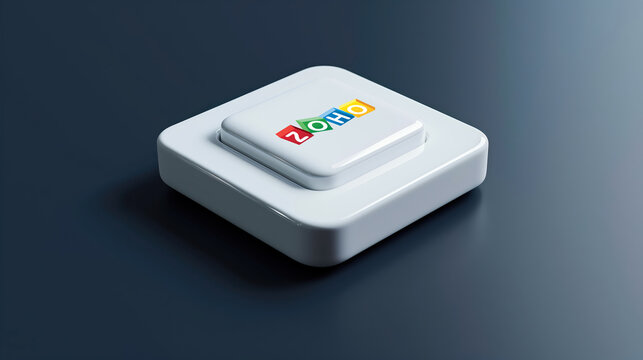 Zoho Button 3D Render

