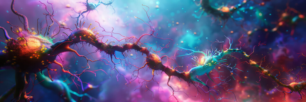 pulsating synapses, vibrant tendrils, artificial intelligence lifeform, textured surface, alien landscape