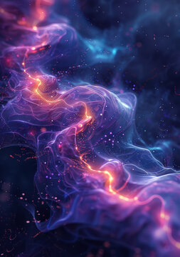 pulsating synapses, vibrant tendrils, artificial intelligence lifeform, textured surface, alien landscape