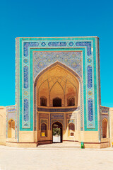 Facade of the ancient Kalyan mosque, a UNESCO World Heritage Site.